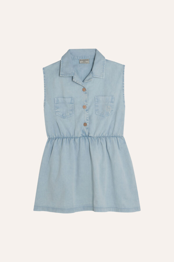 Light Blue Denim Kids Dress