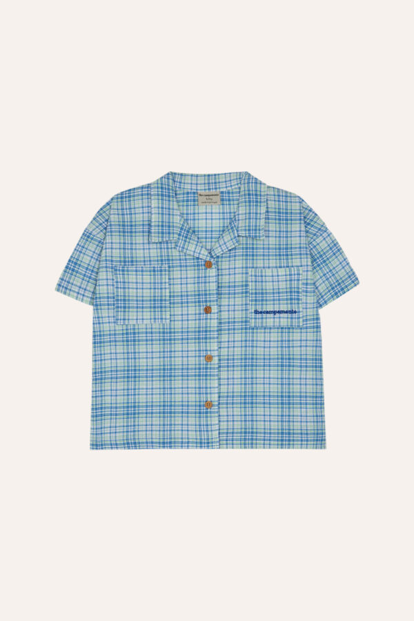 Blue Checked Kids Shirt